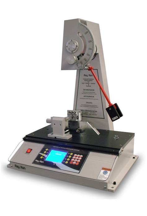 Electronic Pendulum Impact Tester sourcing|pendulum hit with a hammer.